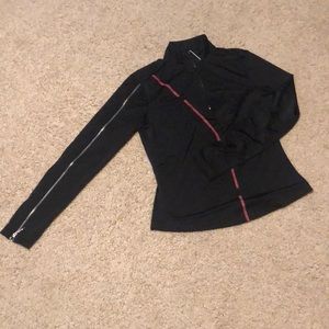 Black Golf Quarter Zip with Zipper Accent